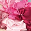 DETAILS LOVING - 10PCS WIDE RIBBON BOWS WITH PEARL Pink SHADES